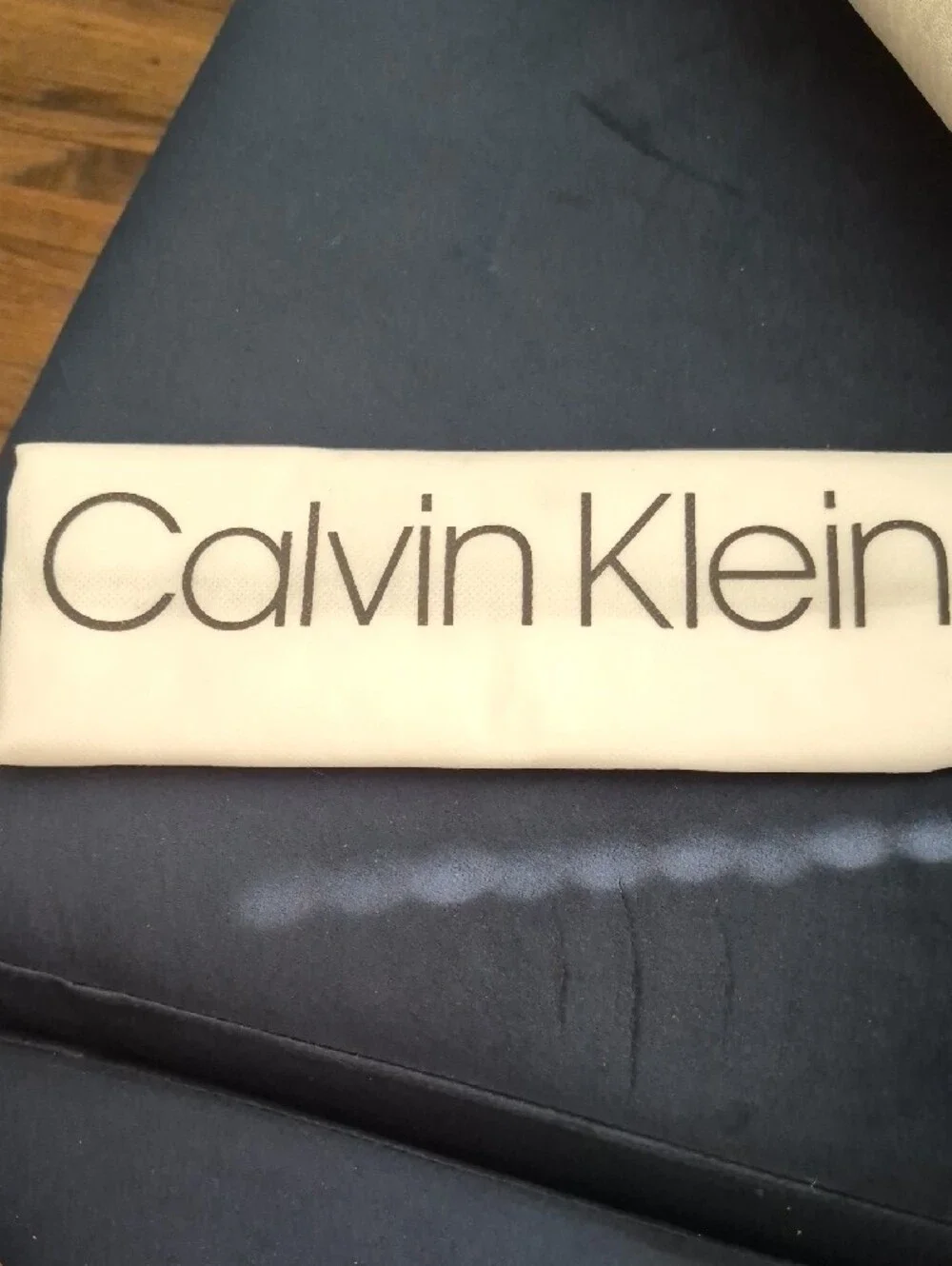 Calvin Klein Cream Tote Bag with Silver Hardware